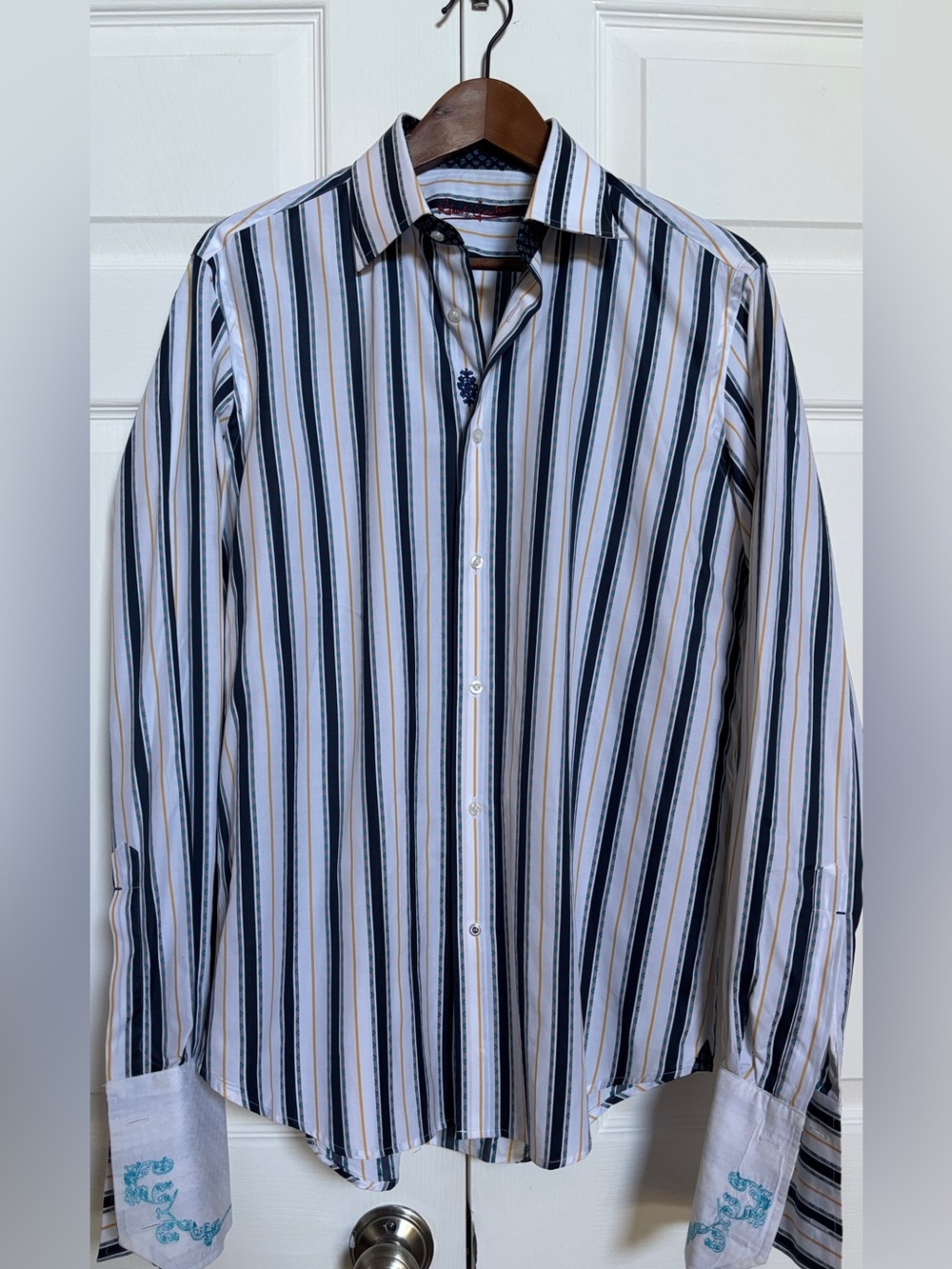 Robert Graham Men’s M Striped Cotton Button Down Shirt